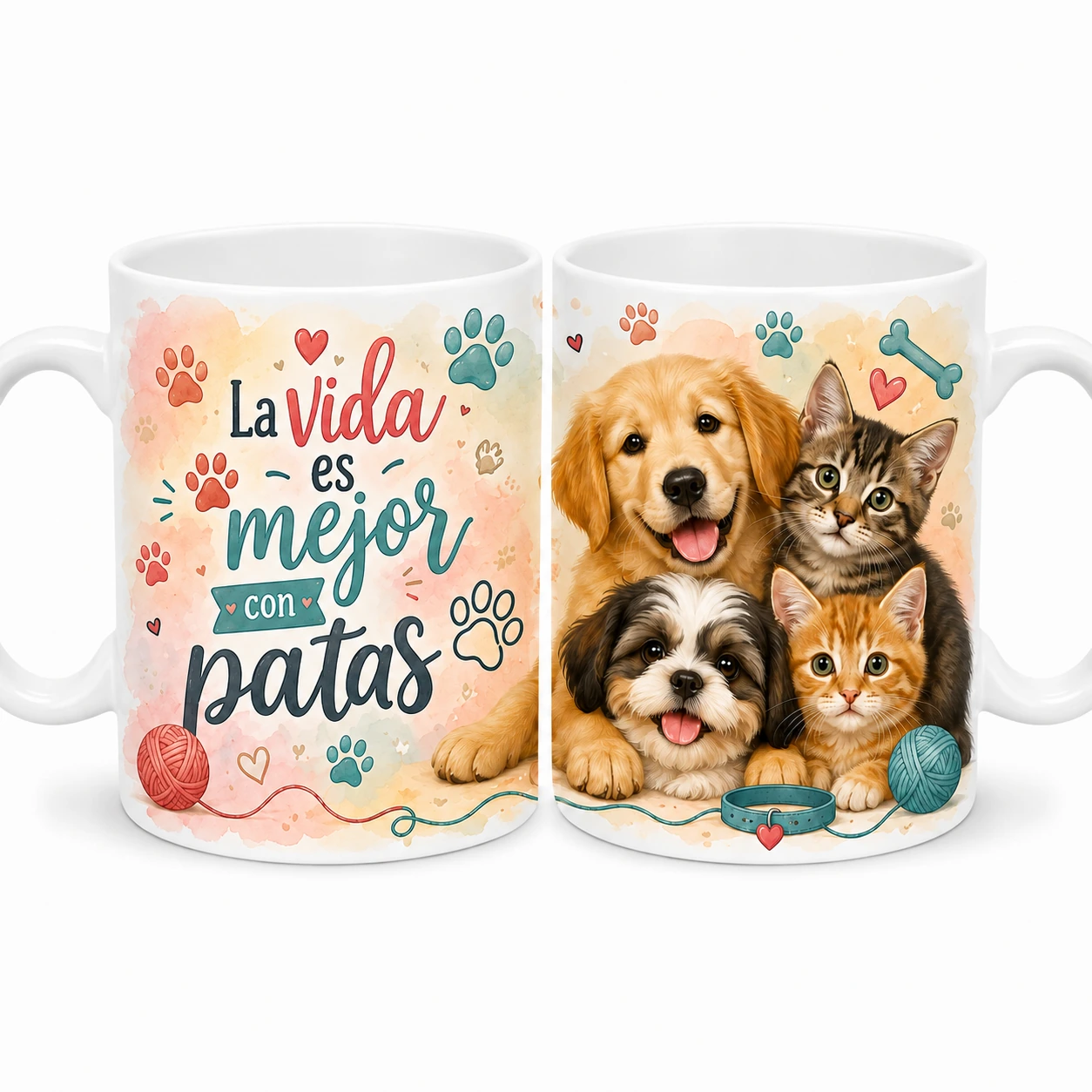 Mug Mascotas La Vida Es Mejor Con Patas · Mascotas