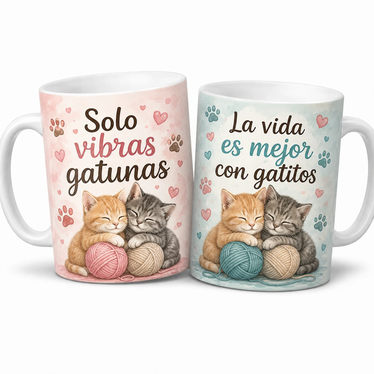 Mug Gatos Solo Vibras Gatunas · Mascotas