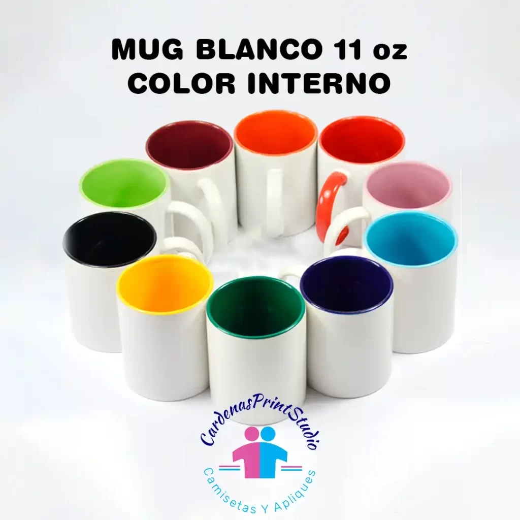 Mugs Blancos 11 onzas color interno