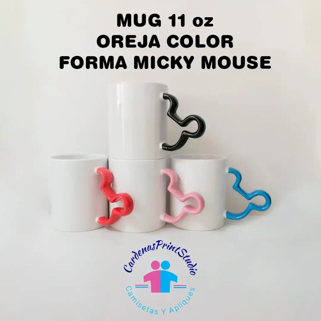 Mugs Blancos 11 onzas oreja mickey mouse