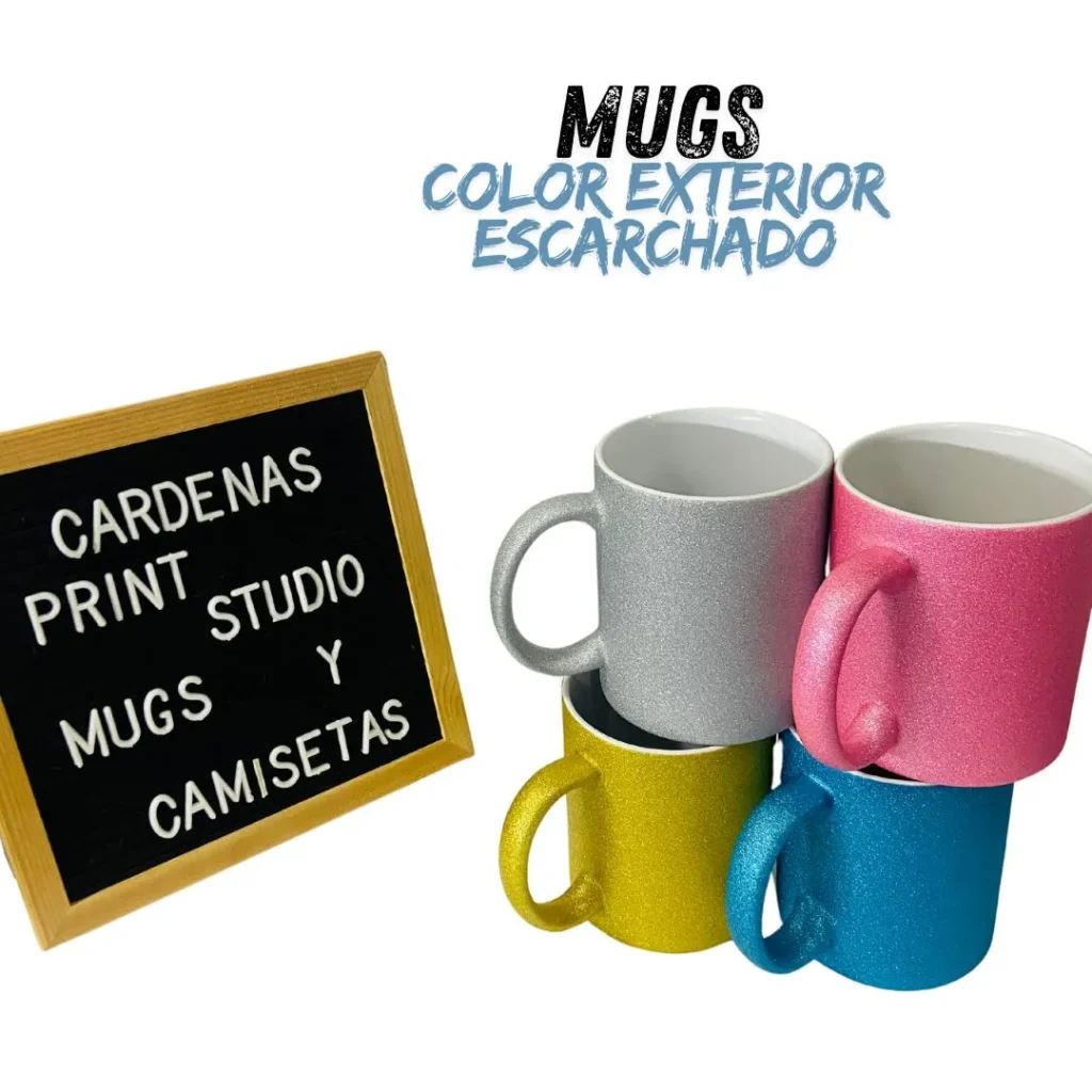 Mug Color Externo Escarchado 11 Oz