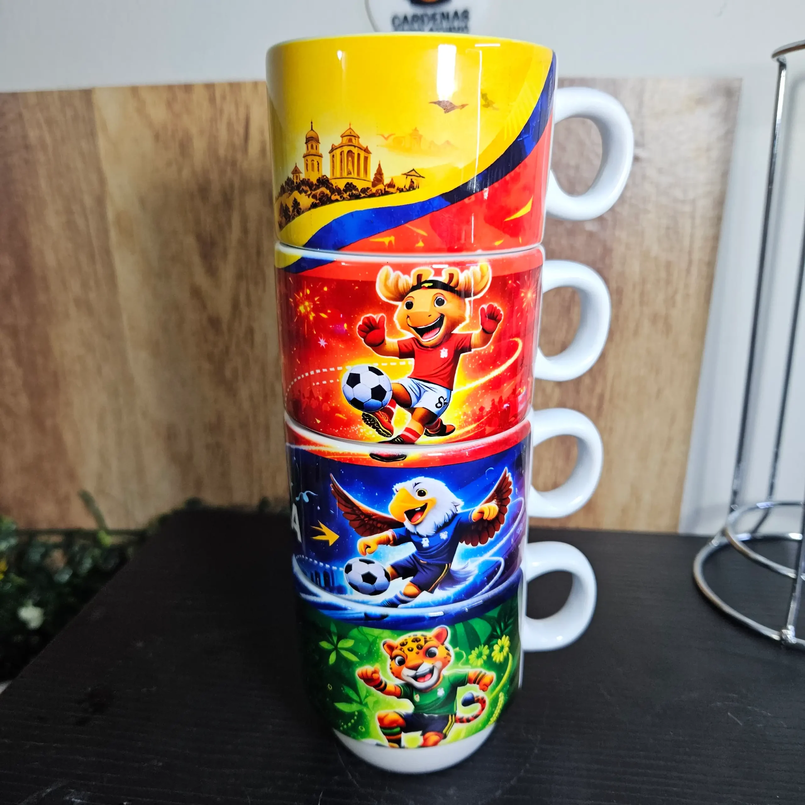 Detalle de impresión en mini mugs